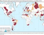 (US EIA. Map of basins with assessed shale oil and gas formations, as of May 2013)