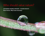 Who should value nature. Why Green Economy. cover